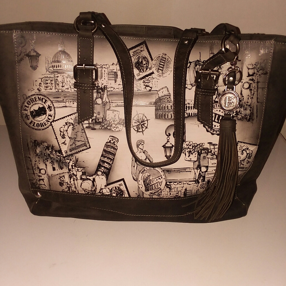 Firenze Bella tote matching glasses case